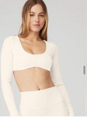 Alo Yoga Ribbed Defined Long Sleeve Bra